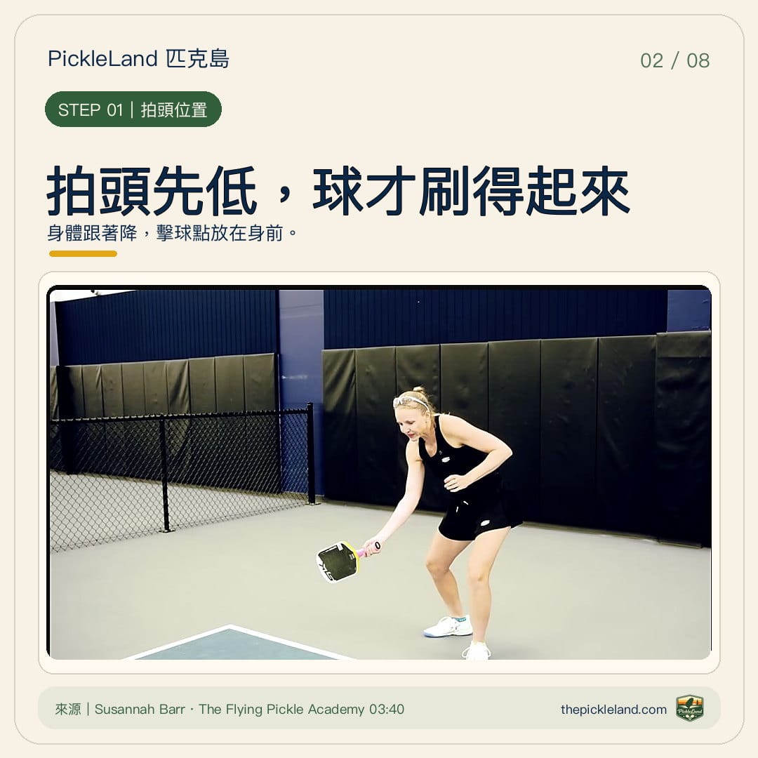 PickleLand Drip 教學卡:drip-02-low-paddle