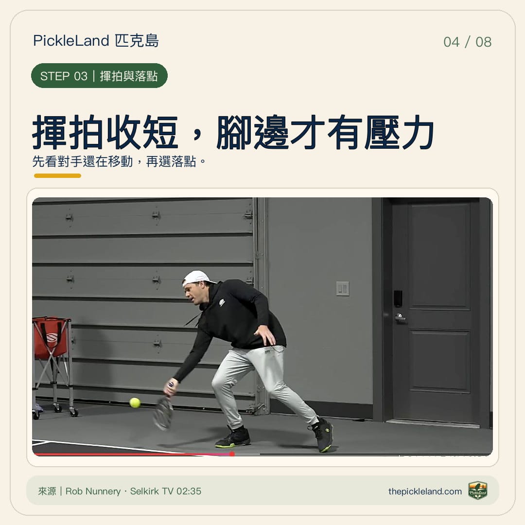 PickleLand Drip 教學卡:drip-04-short-swing